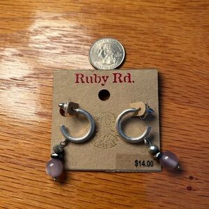Ruby Rd. Silver and Purple Earrings